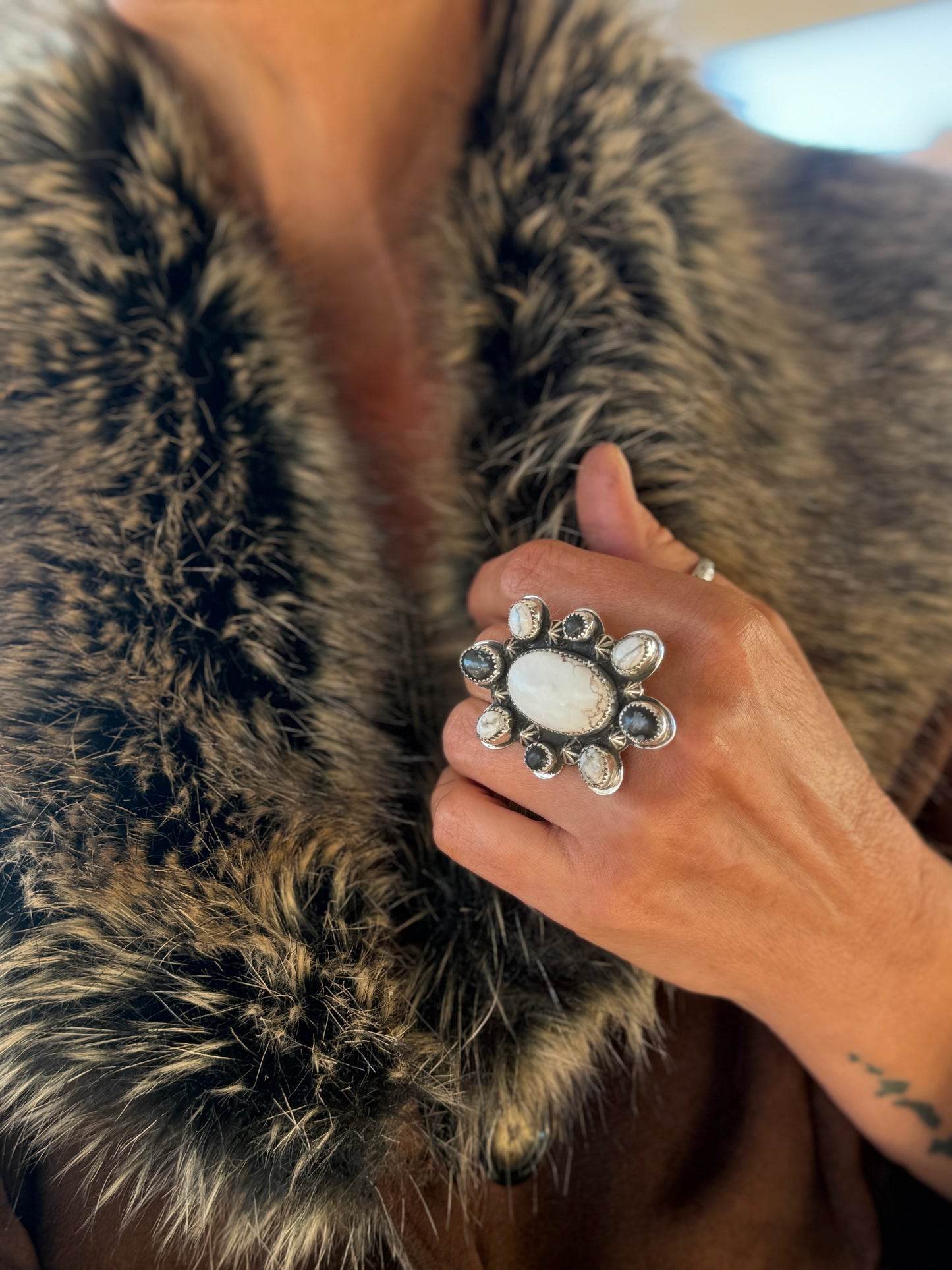 Multi Stone Cluster Ring