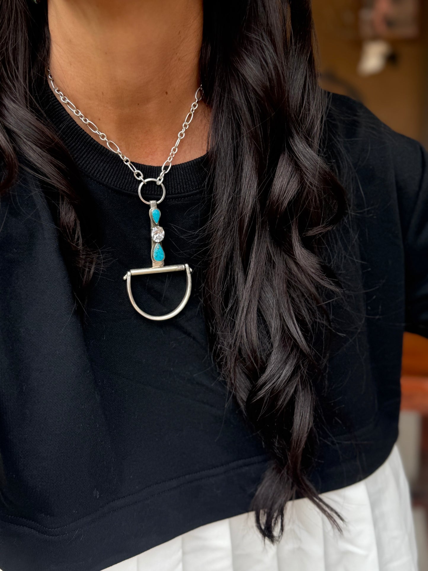 .925 Snaffle Bit Statement Necklace