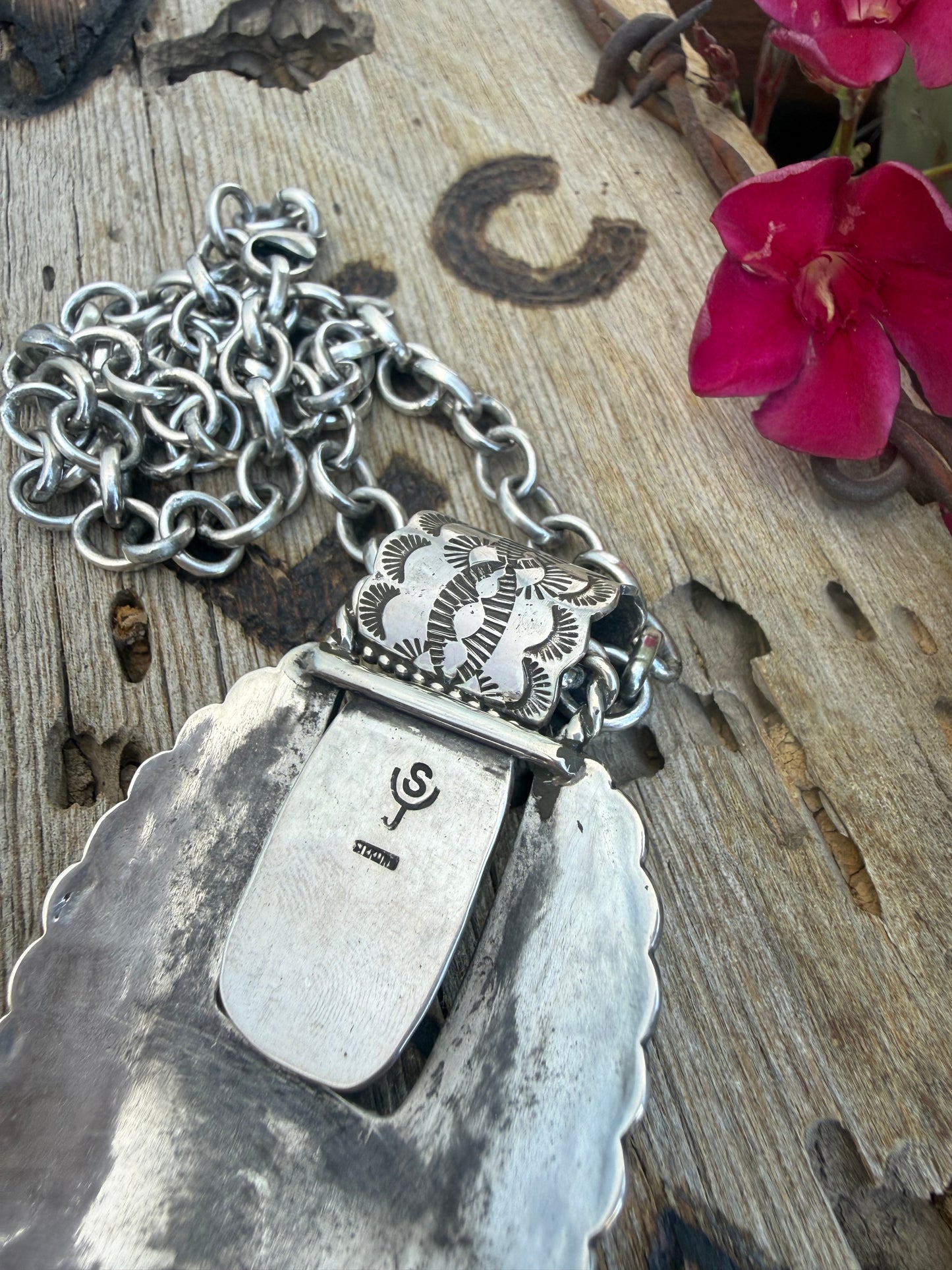 Kingman Turquoise Concho Statement Necklace