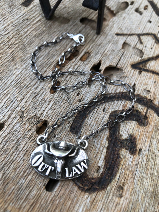 OUTLAW Longhorn Choker Necklace