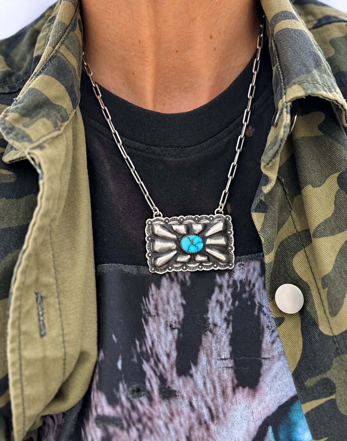 Rising Phoenix Turquoise | Butterfly Concho Necklace