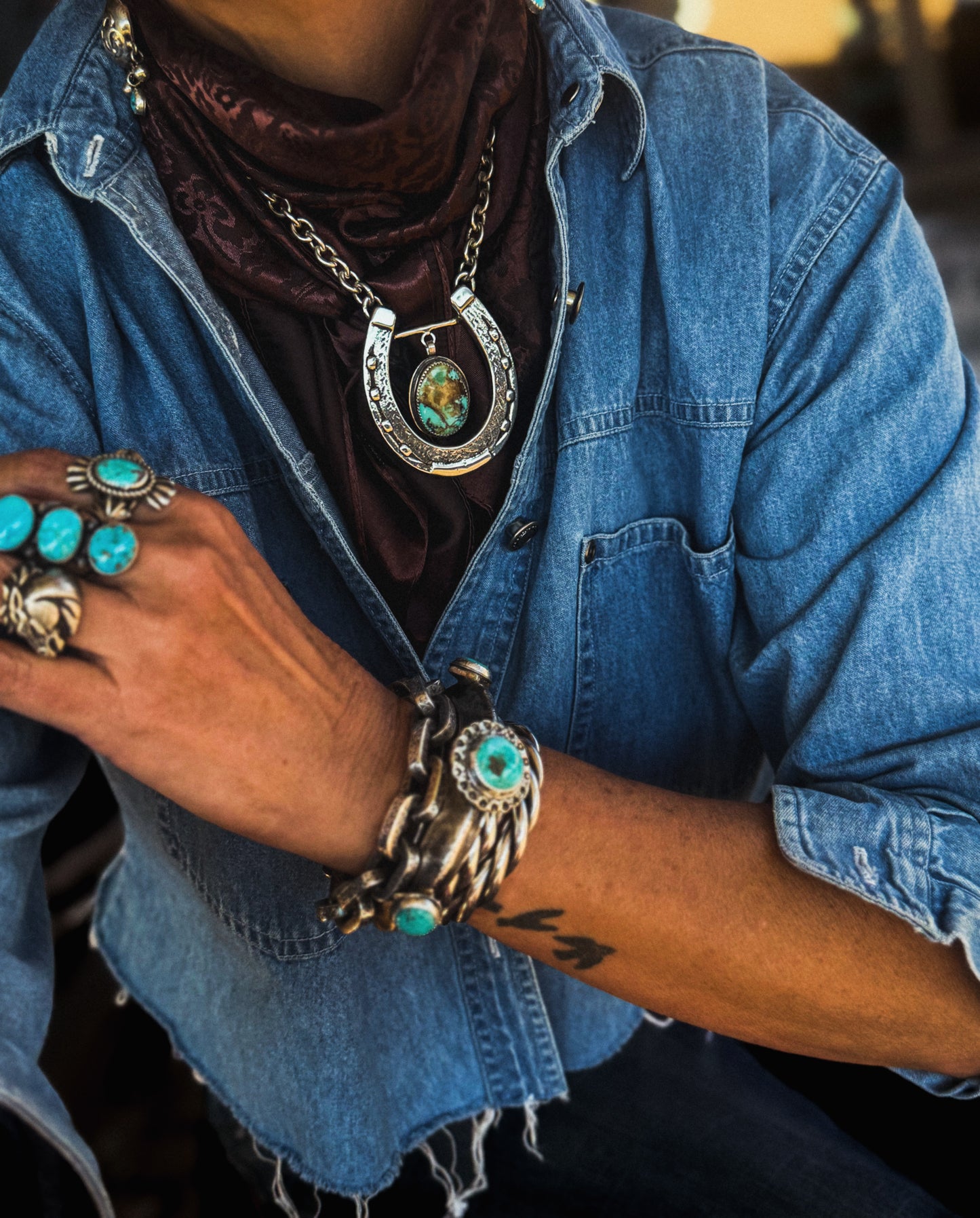 .925 Horseshoe & Royston Necklace