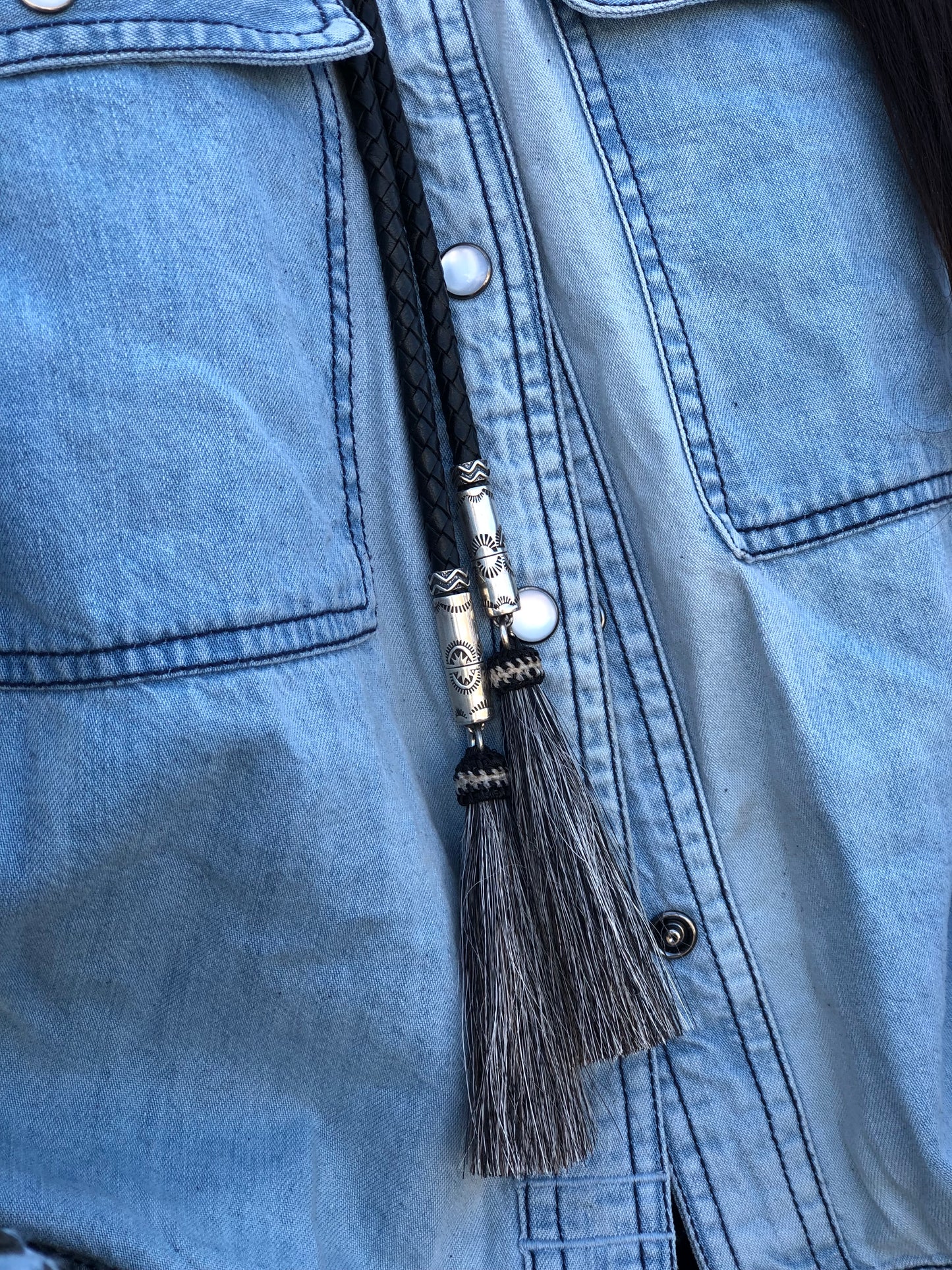 Solid Sterling Steer Bolo