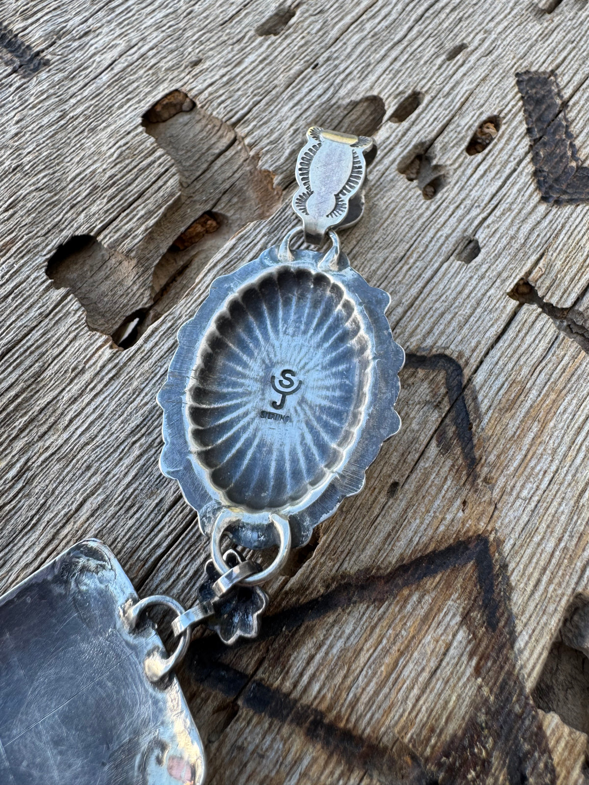 Kingman Turquoise | Triple Concho Lariat Pendant