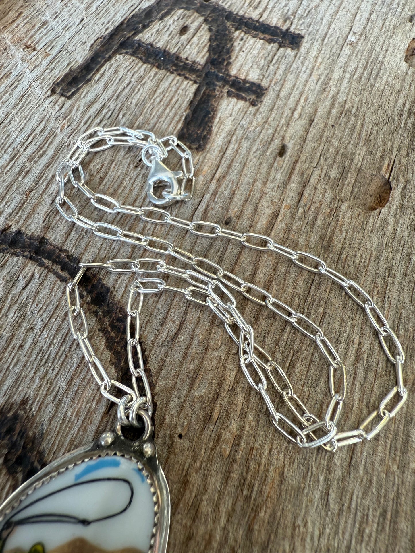 .925 Upcycled China Plate Necklace