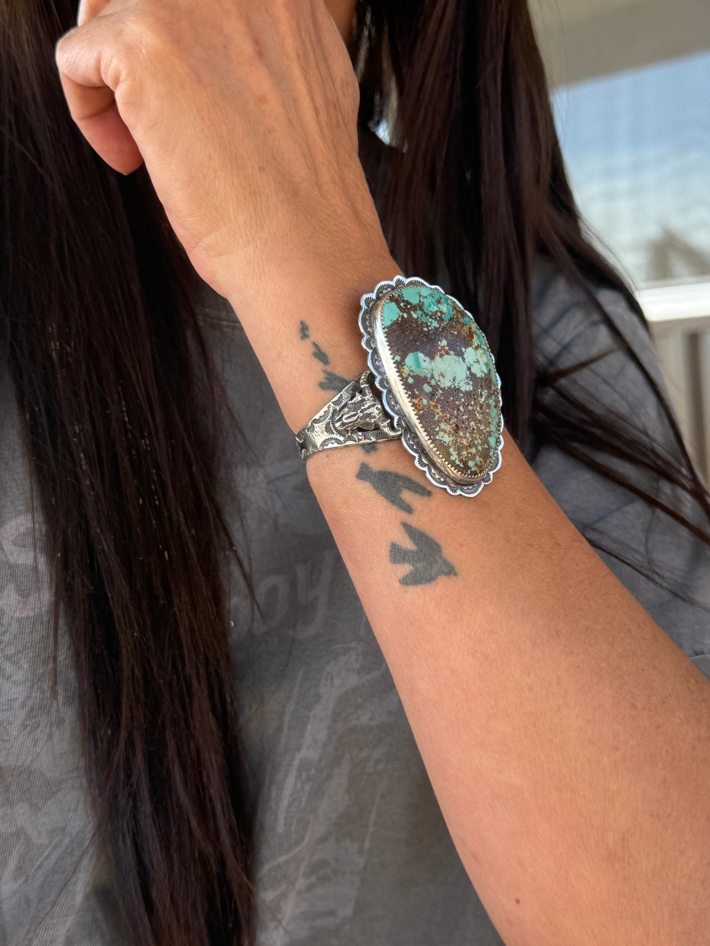 Sterling Silver & Pilot Mountain Cuff Bracelet