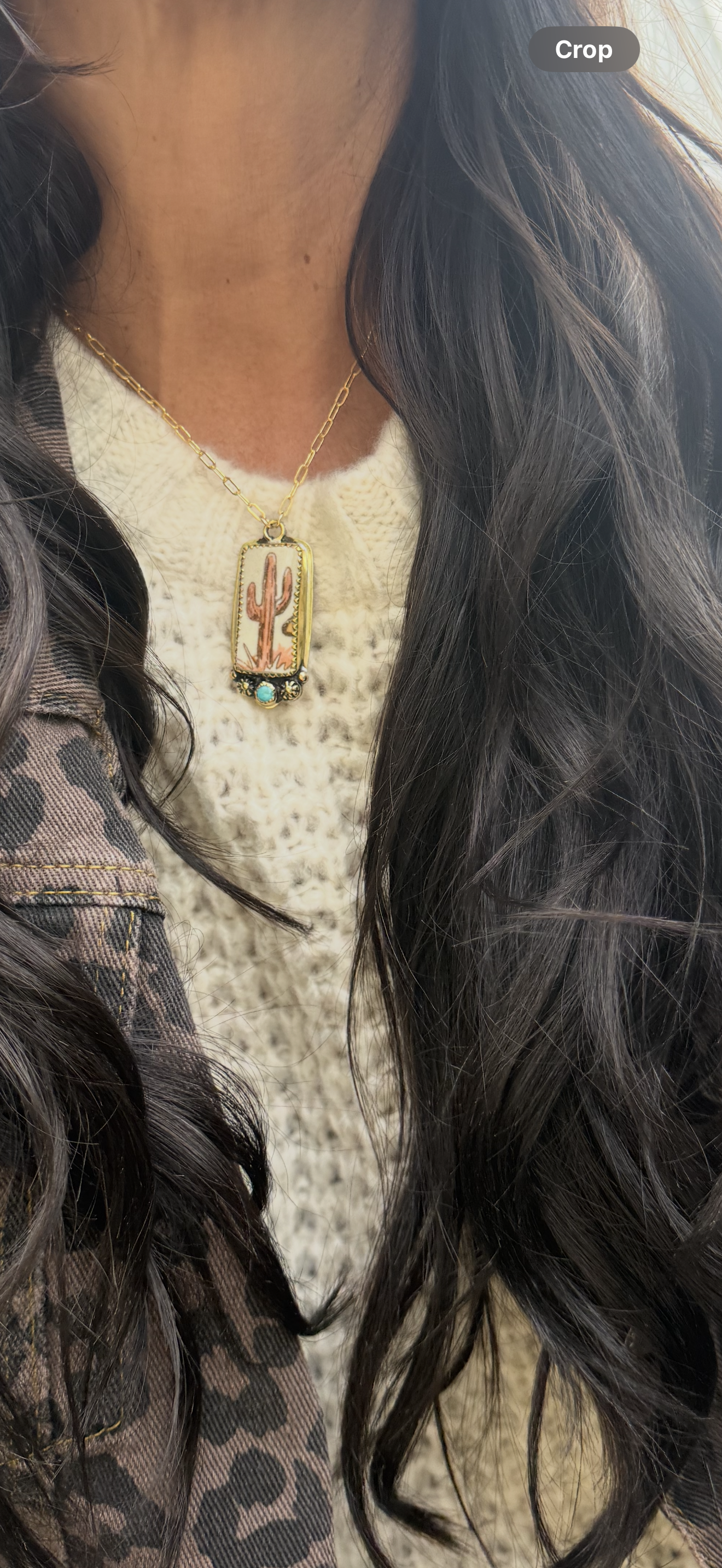 Gold Fill Upcycled China Plate Necklace