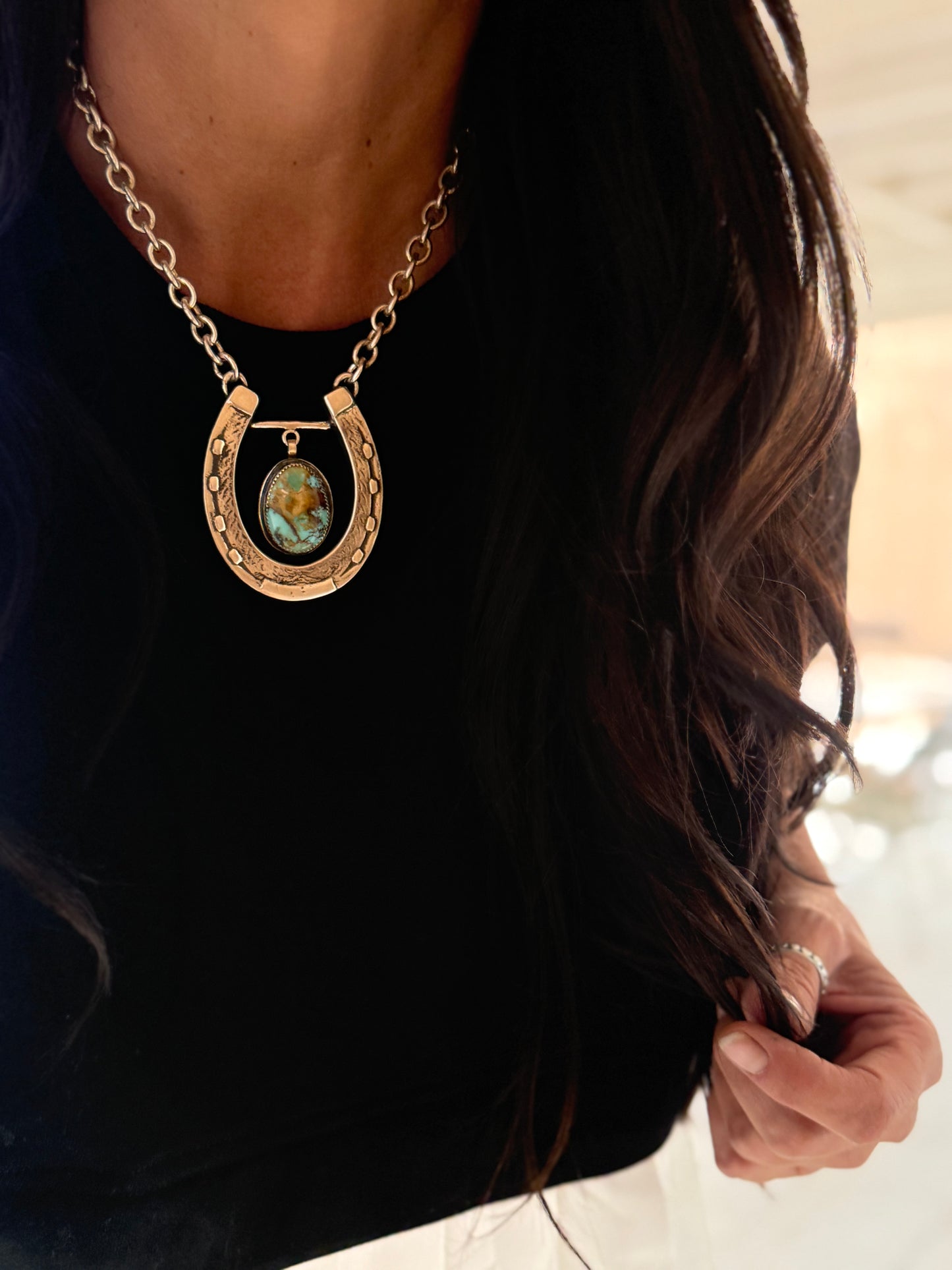 .925 Horseshoe & Royston Necklace