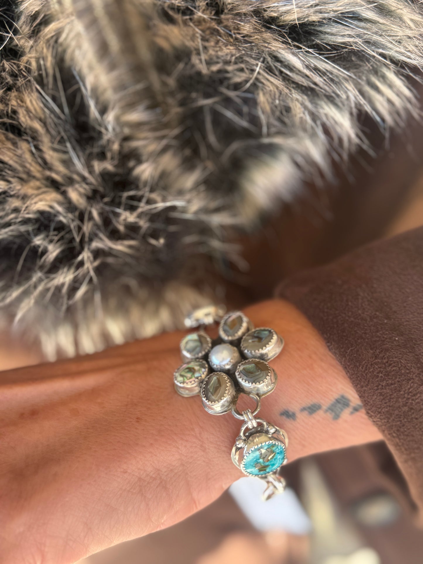 Persian Turquoise & Abalone Braclet