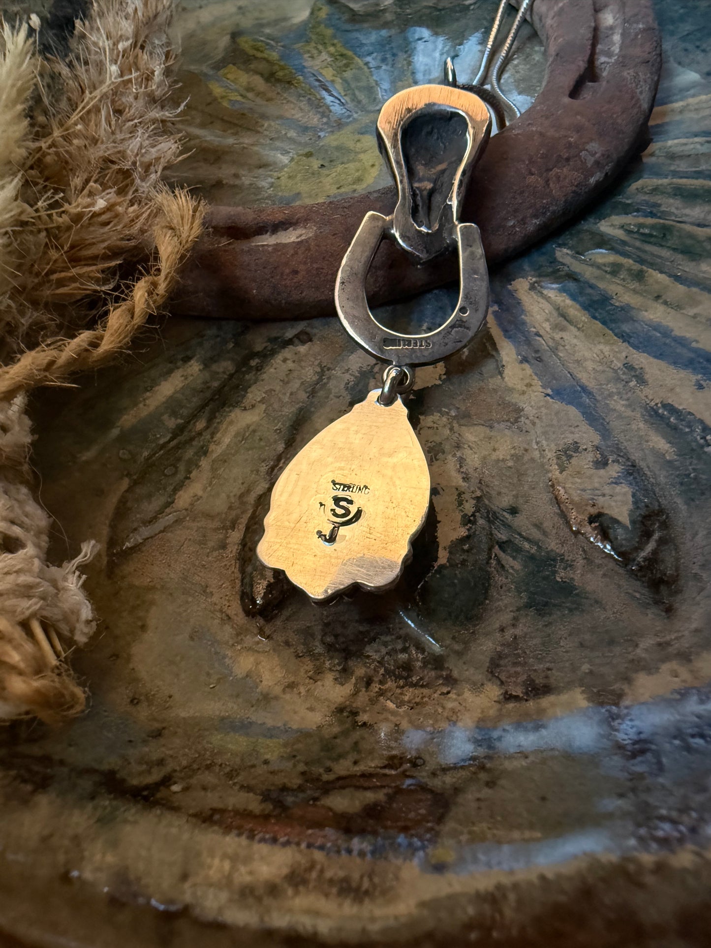 Halter Horse Rising Phoenix Turquoise Necklace