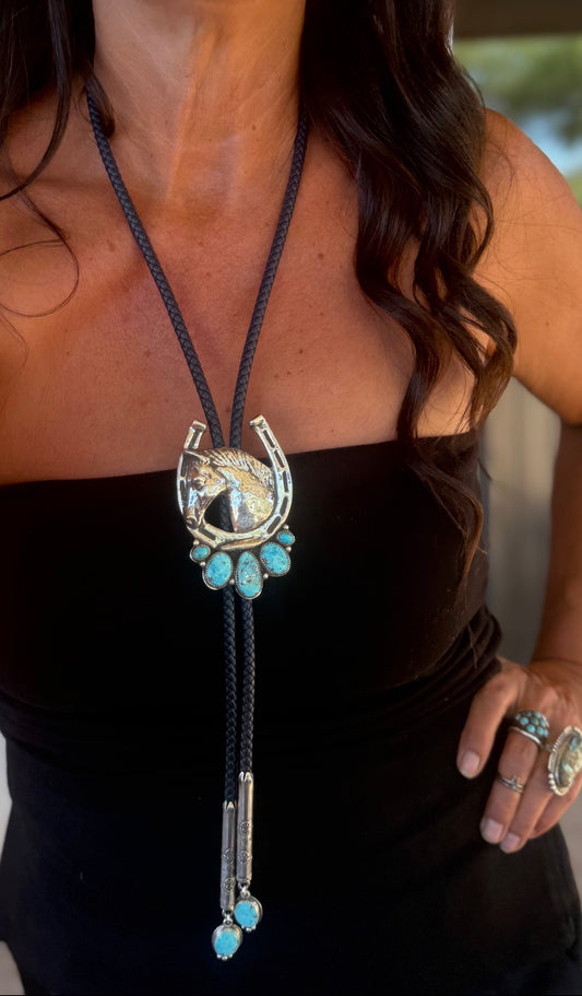 Massive .925 Horseshoe Bolo