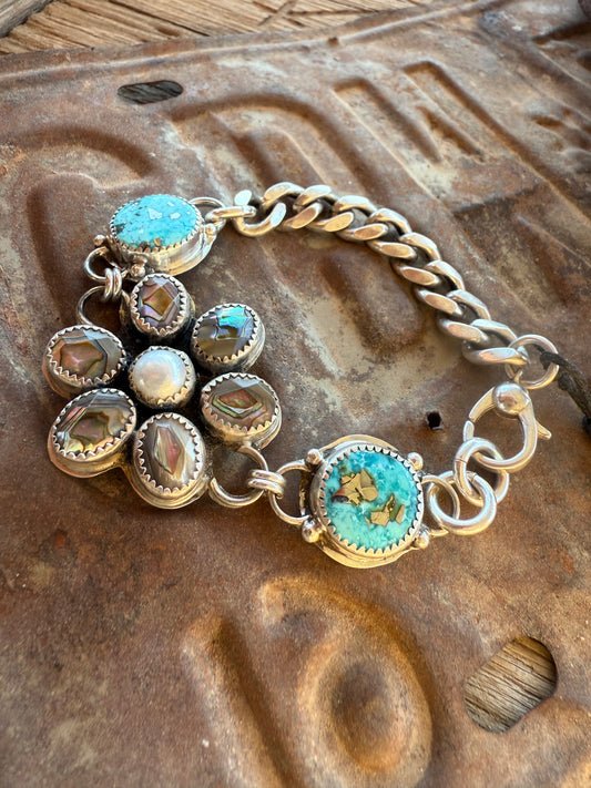 Persian Turquoise & Abalone Braclet