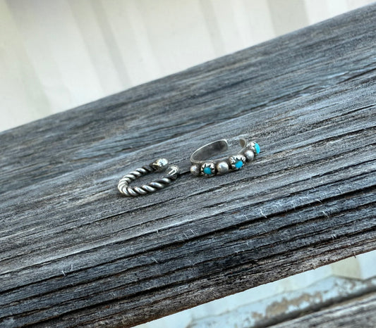 .925 & Turquoise Ear Cuff Duo