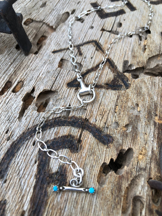 Dainty Snaffle Bit Lariat Necklace