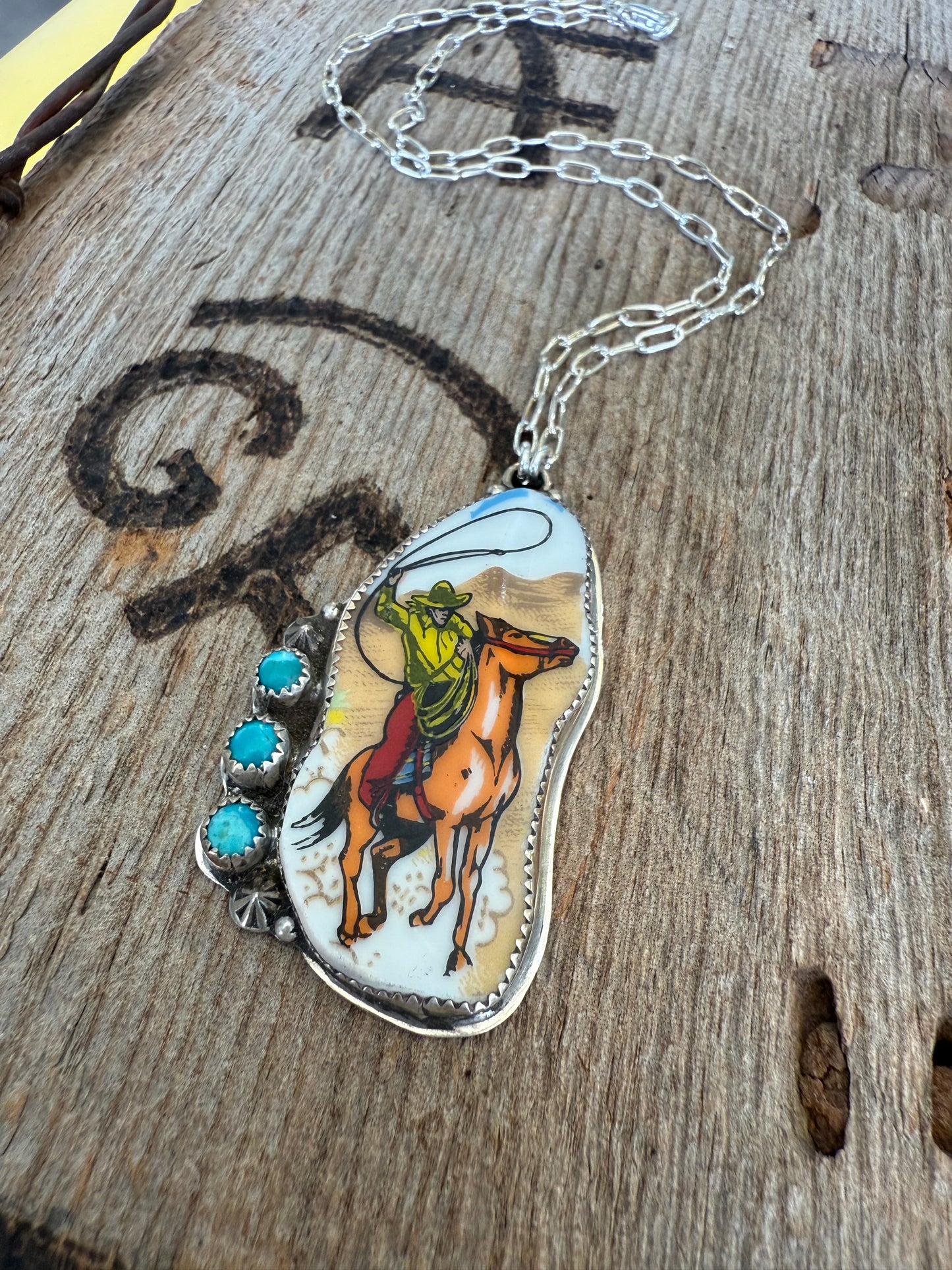 .925 Upcycled China Plate Necklace