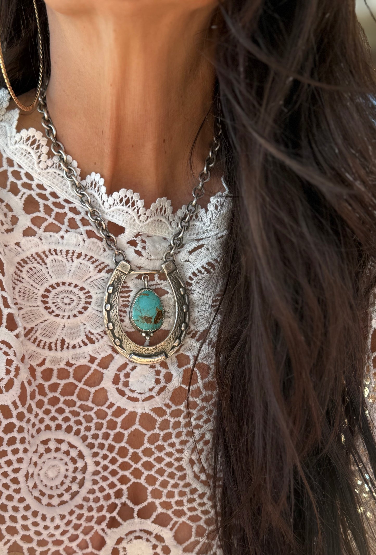 .925 Horseshoe & Royston Necklace