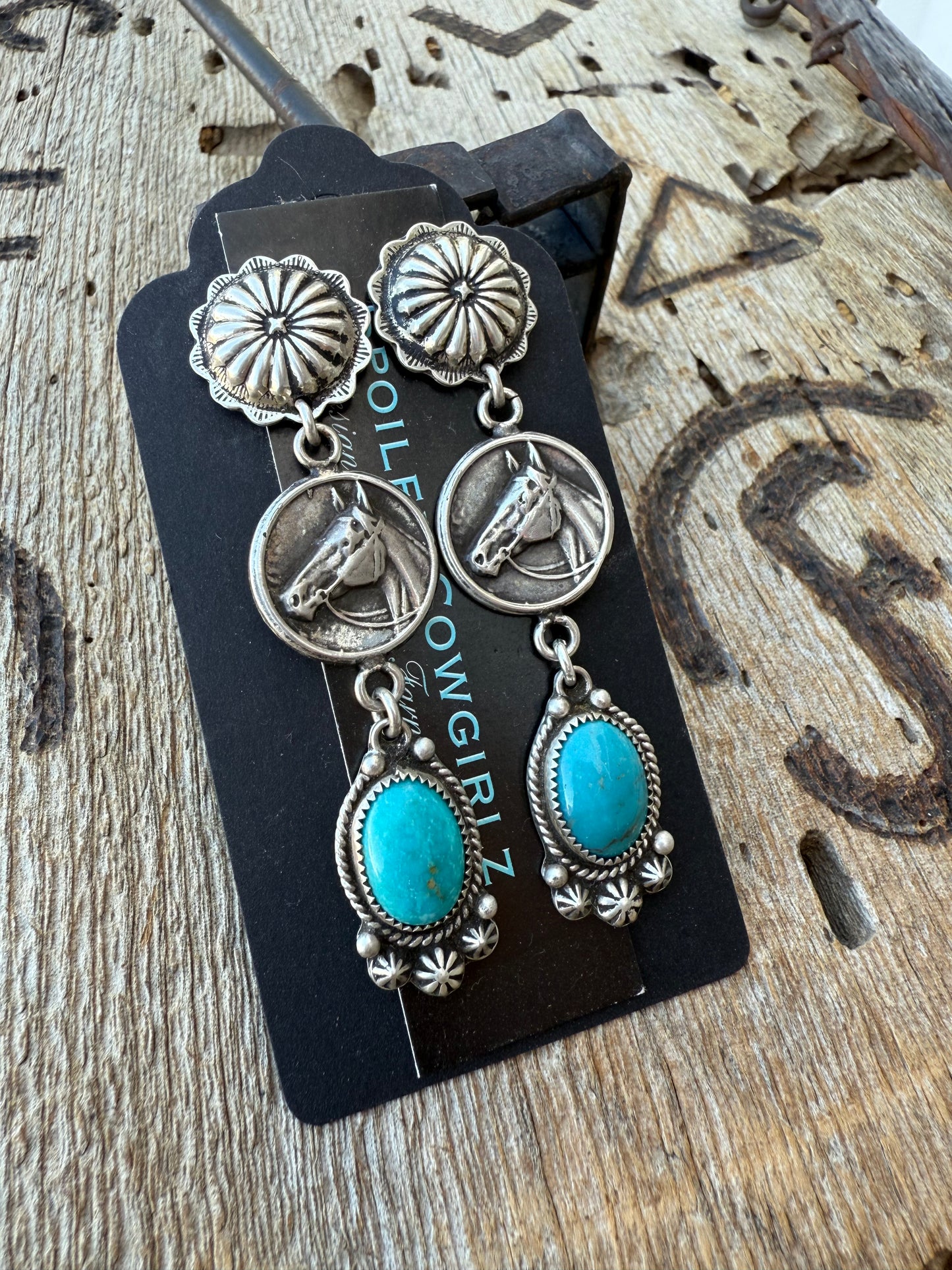 Sterling Silver Horse Cameo Earrings