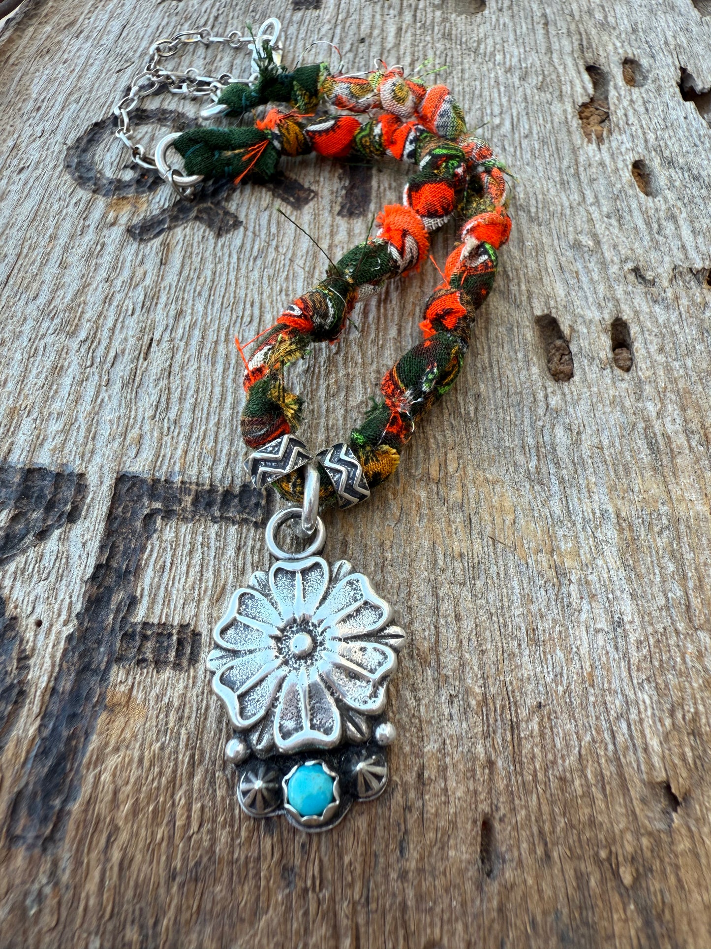Palm Flower Bandana Necklace