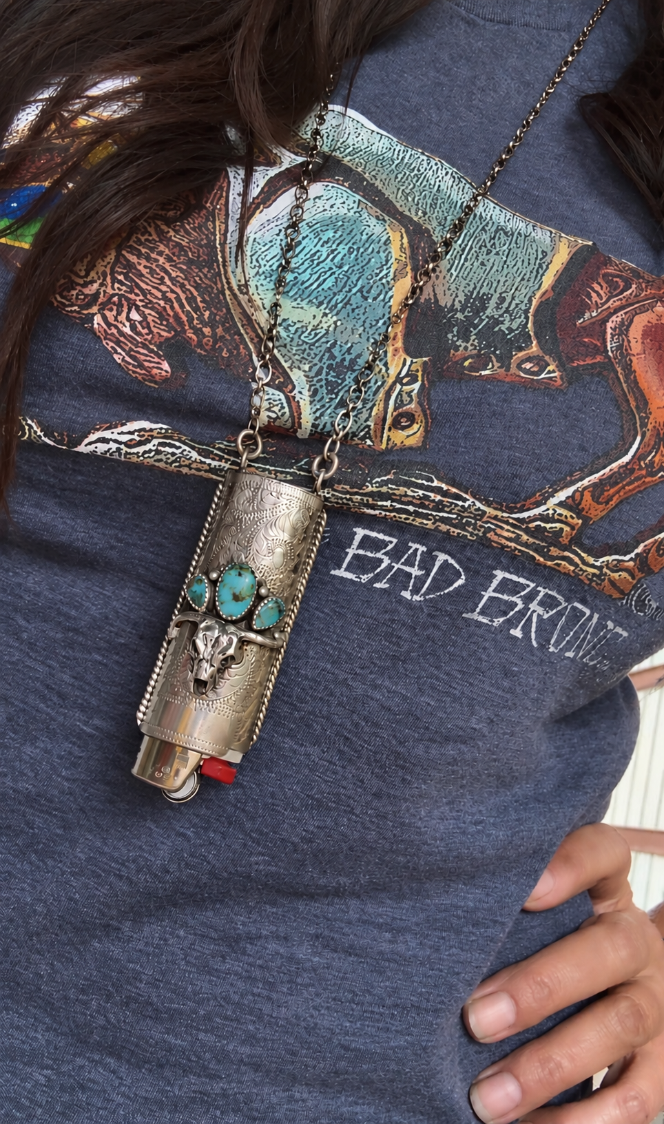 Rising Phoenix Turquoise | BIC Lighter Case Necklace