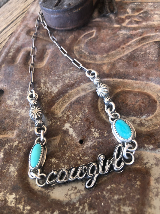 Stering Silver "COWGIRL" Necklace**SALE