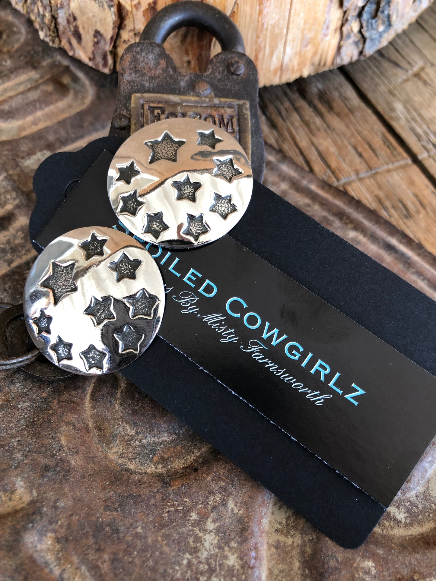 Oversized Star Concho Earrings