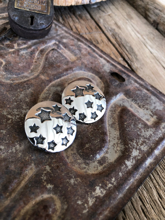 Oversized Star Concho Earrings