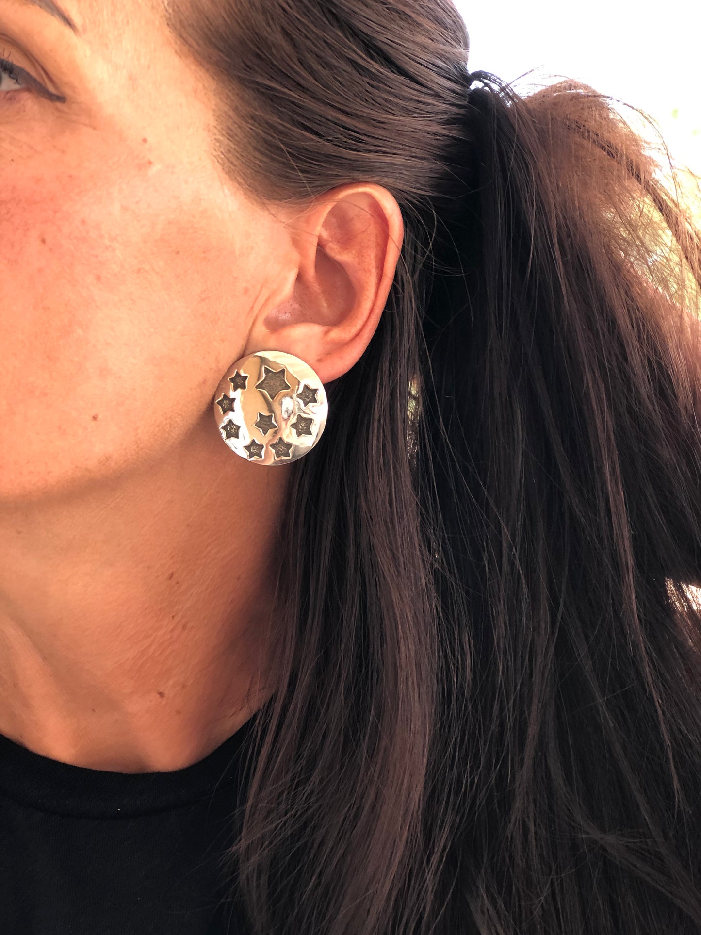 Oversized Star Concho Earrings