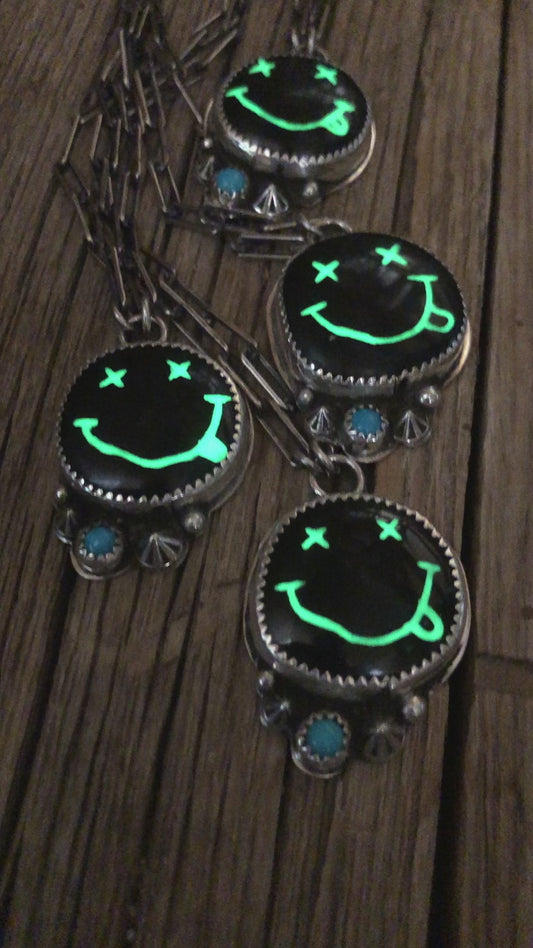 Glow In The Dark Smiley Necklace**SALE