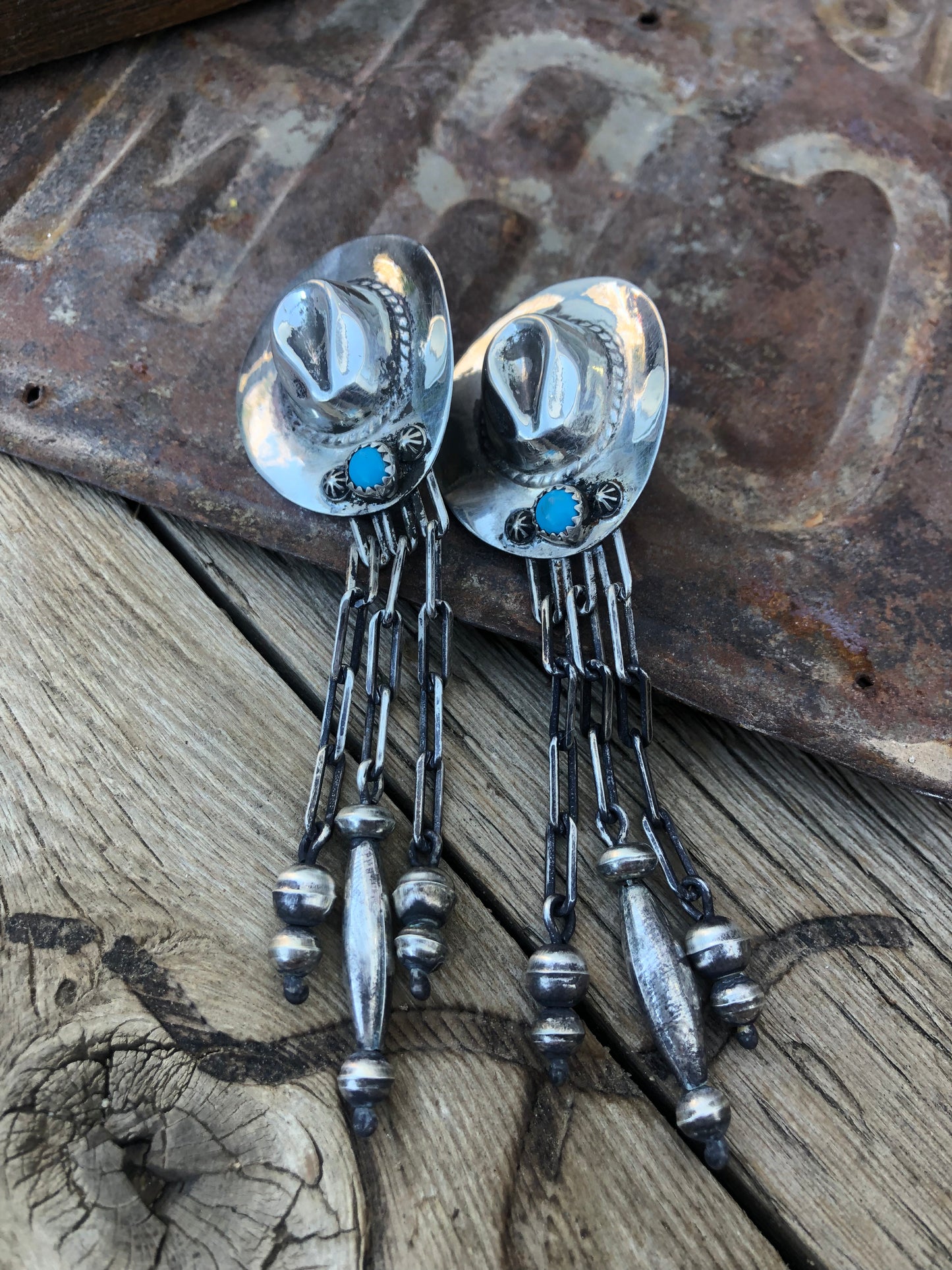 Cowboy Hat Dangle Earrings